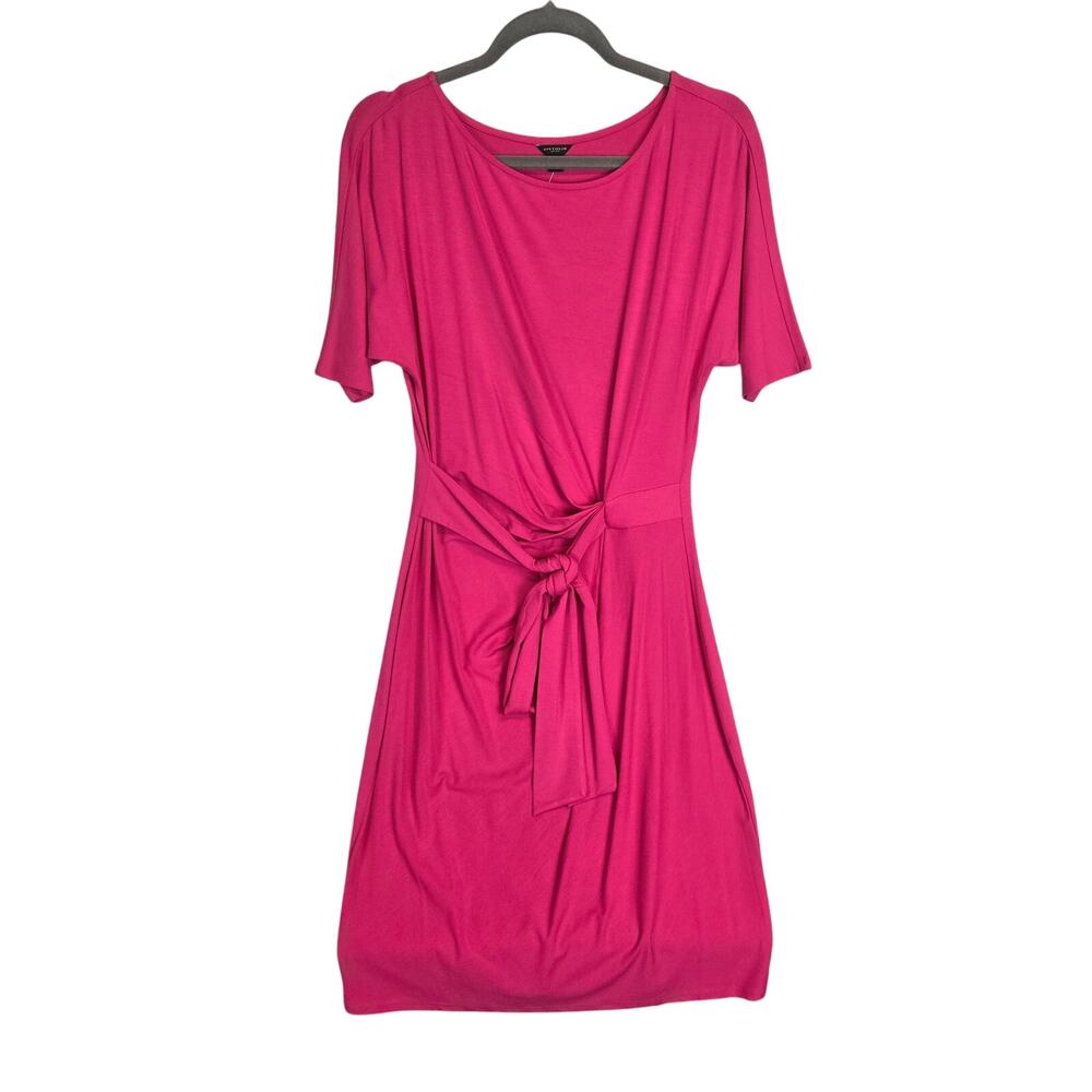 NWT Ann Taylor Pink Stretch Midi Dress S Soft Feminine Spring Bloomcore Whimsy